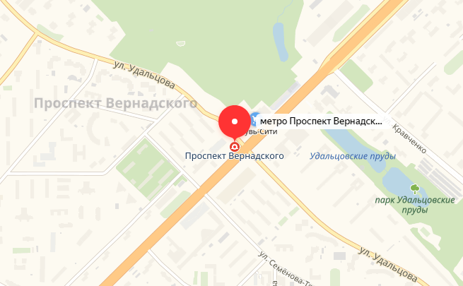 метро Проспект Вернадского